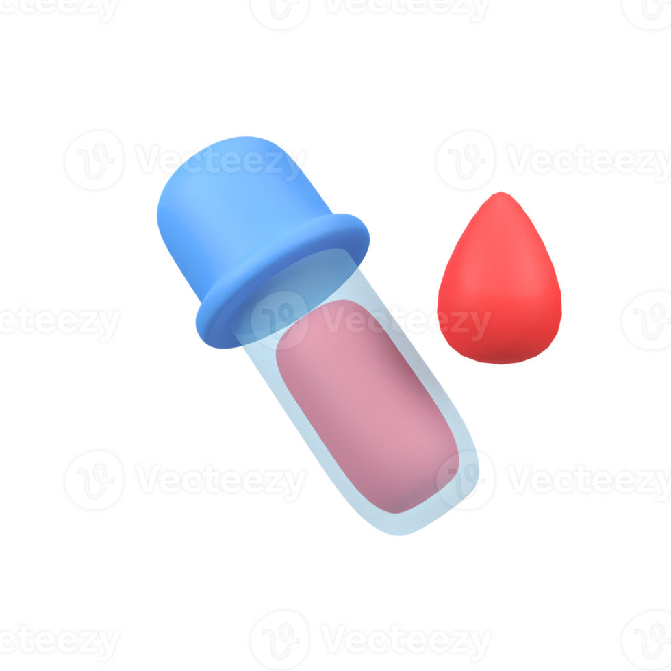 Blood drop with medical sign isolated 3d render icon illustration png