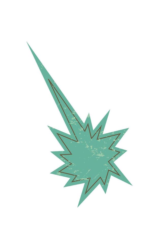 Bold brutalist shape. Abstract star icon with grunge texture. Geometric element in modern style, featuring y2k aesthetic. Ideal for stickers, graphic projects, and contemporary designs. vector