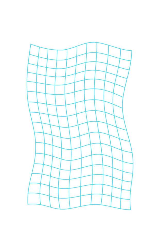 Y2k 3d grid wave, cyber tech neon 3d wireframe structure graphic, brutal art geometric net figure icon, futuristic geometry wire frame form symbol, vaporwave abstract grid pattern shape illustration. vector