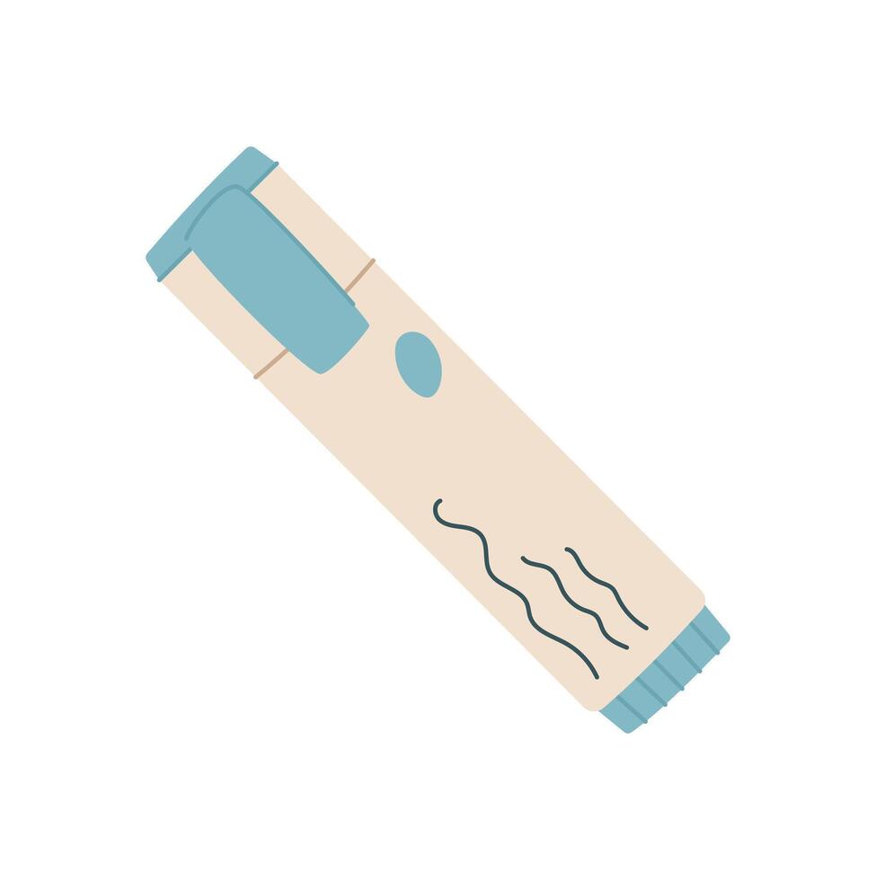 Flat marker pen tool designed in various colors, ideal for creative uses. Concept of doodle art, trendy stationery style, suitable for personal or professional projects. vector