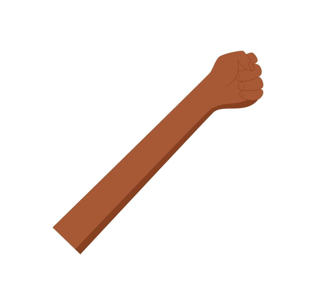 Human fist power symbol, character show up protest gesture, man holding support fist, person hold strength arm, right activist holds solidarity symbol, human raise revolution sign, vector