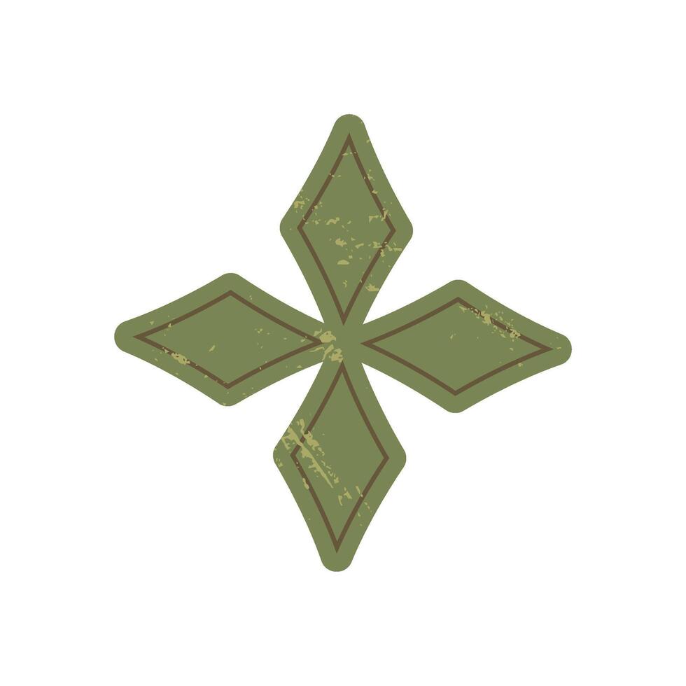Brutalist abstract shape icon. Modern brutalism figure symbol. This minimalist element features a grunge texture, serving as a unique badge for contemporary graphic projects. vector
