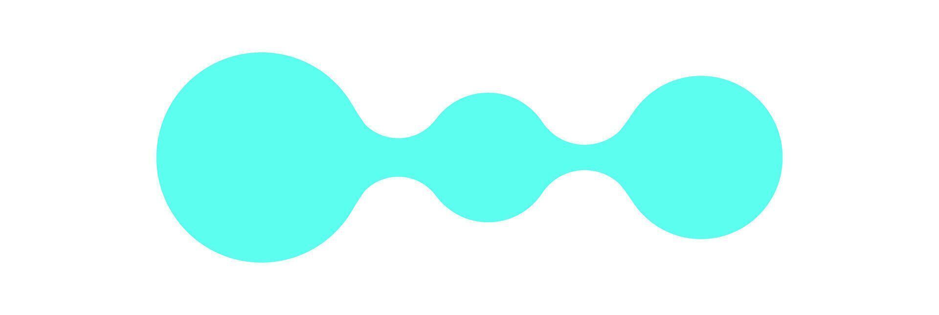 Y2K metaball abstract Shape. Retro shape with fluid forms in a modern style. Flat design in a trendy aesthetic, suitable for decoration and 2000s projects. vector
