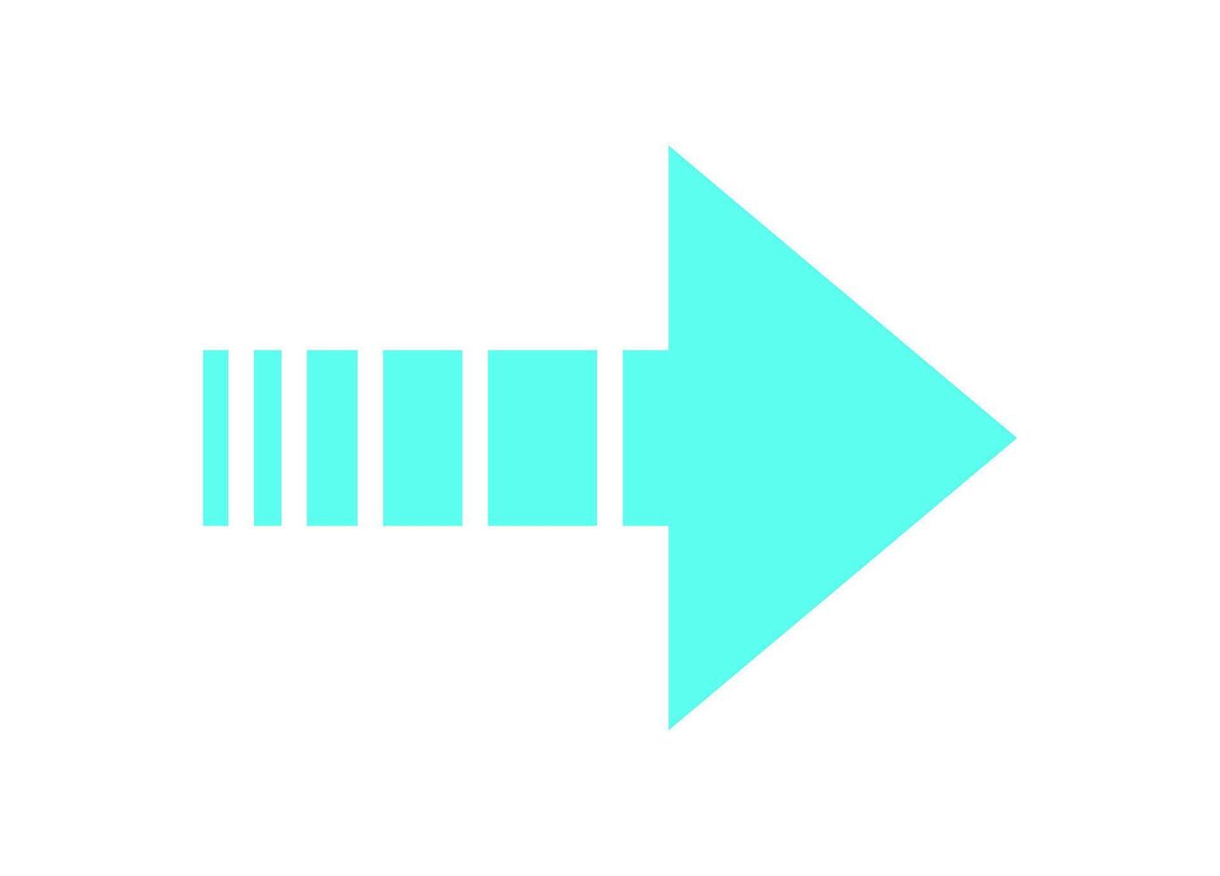 Bold retro arrow shape. Modern symbol of abstract shape. Y2K icon from the 90s, geometric design element, trendy aesthetic, perfect for decoration or streetwear collection. vector