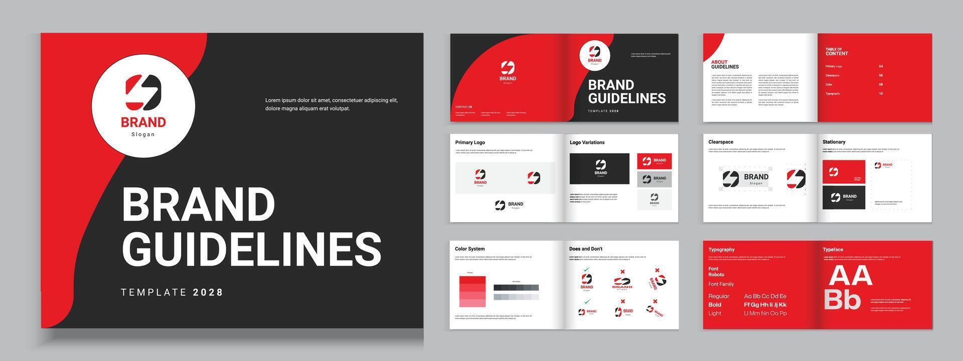 Landscape Brand Guidelines template identity template vector