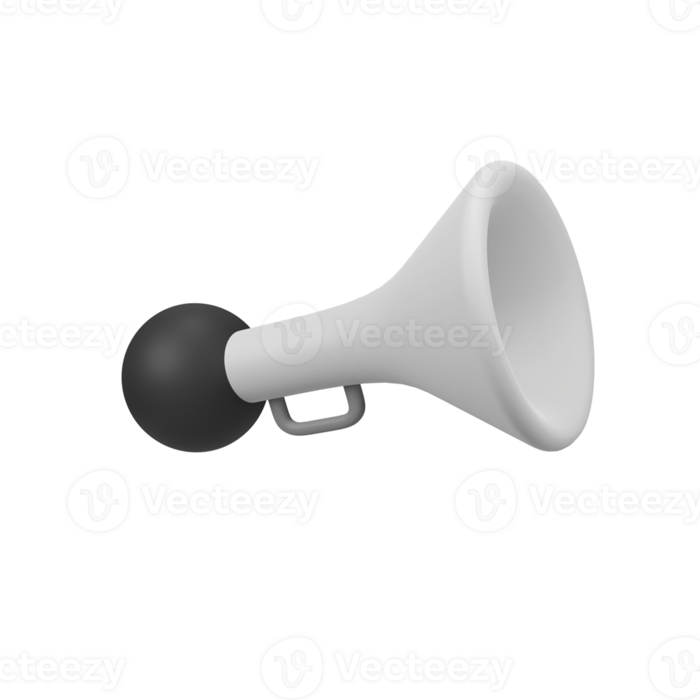 Solver horn isolated 3d render icon illustration png