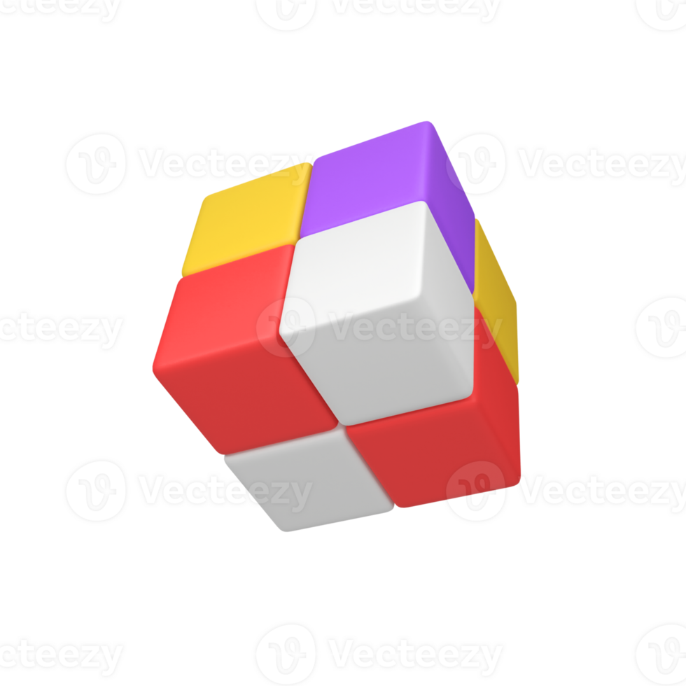 Rubik isolated 3d render icon illustration png