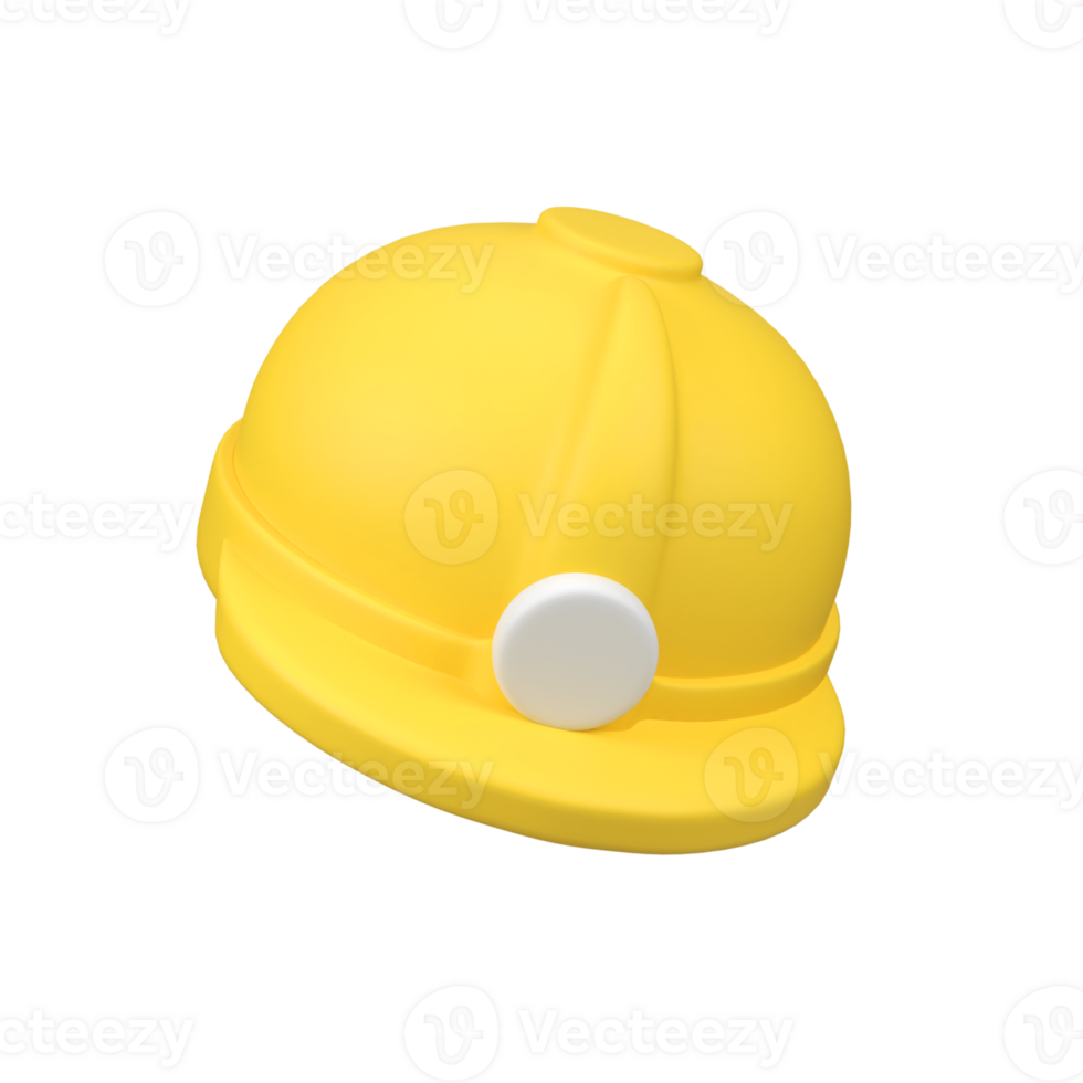 Construction helmet isolated 3d render icon illustration png