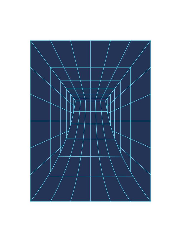 Y2k 3d wireframe wormhole, cyberpunk geometry 3d wireframe figure graphic, futuristic trendy mesh shape object, cyber tech abstract grid element icon, y2k neon net pattern structure symbol. vector