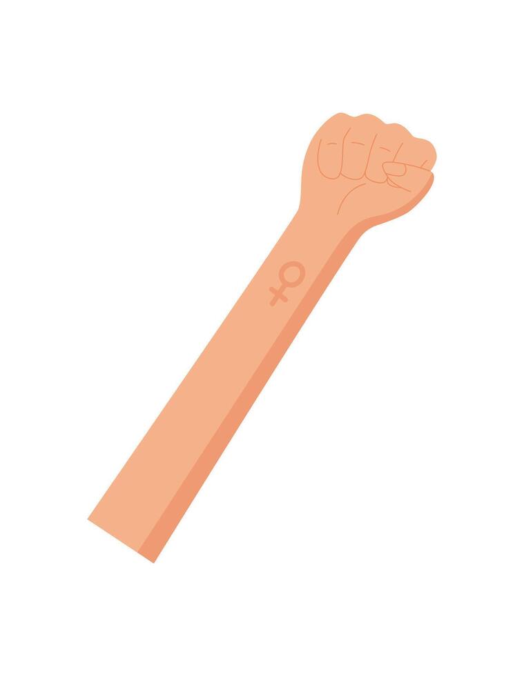 Man fist feminism sign, man show up strength sign, character hold solidarity arm, woman holding protest symbol, person holds revolution fist, human raise support gesture, vector