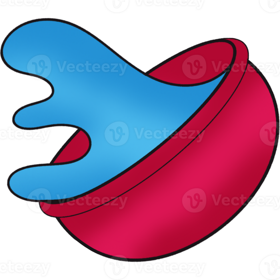 The illustration of a water bowl png