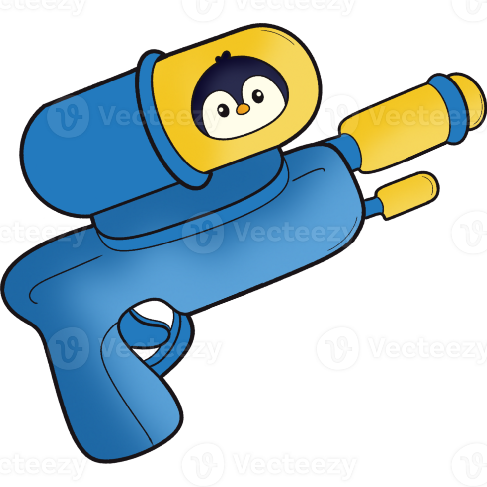 The illustration of a water gun png