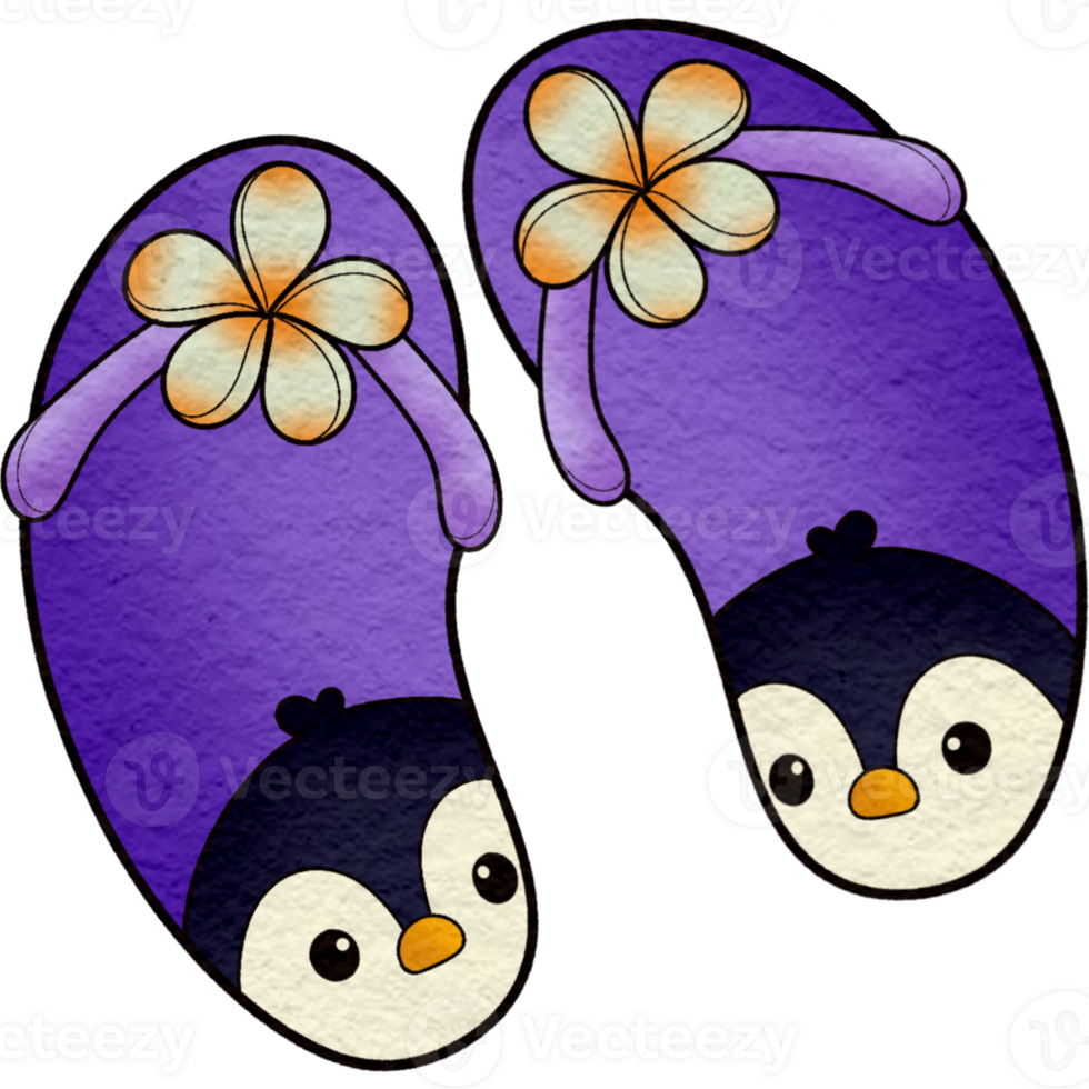 penguin flip flops clipart png