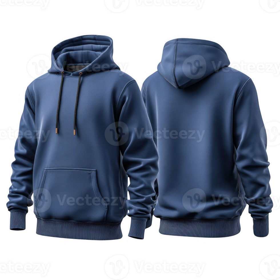 Blue hoodie mockup template png
