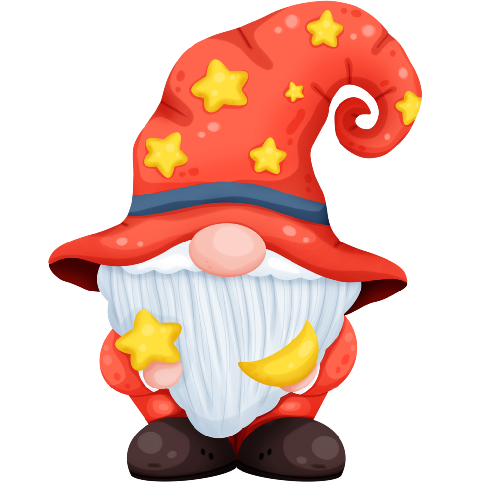 Cute gnome watercolor png