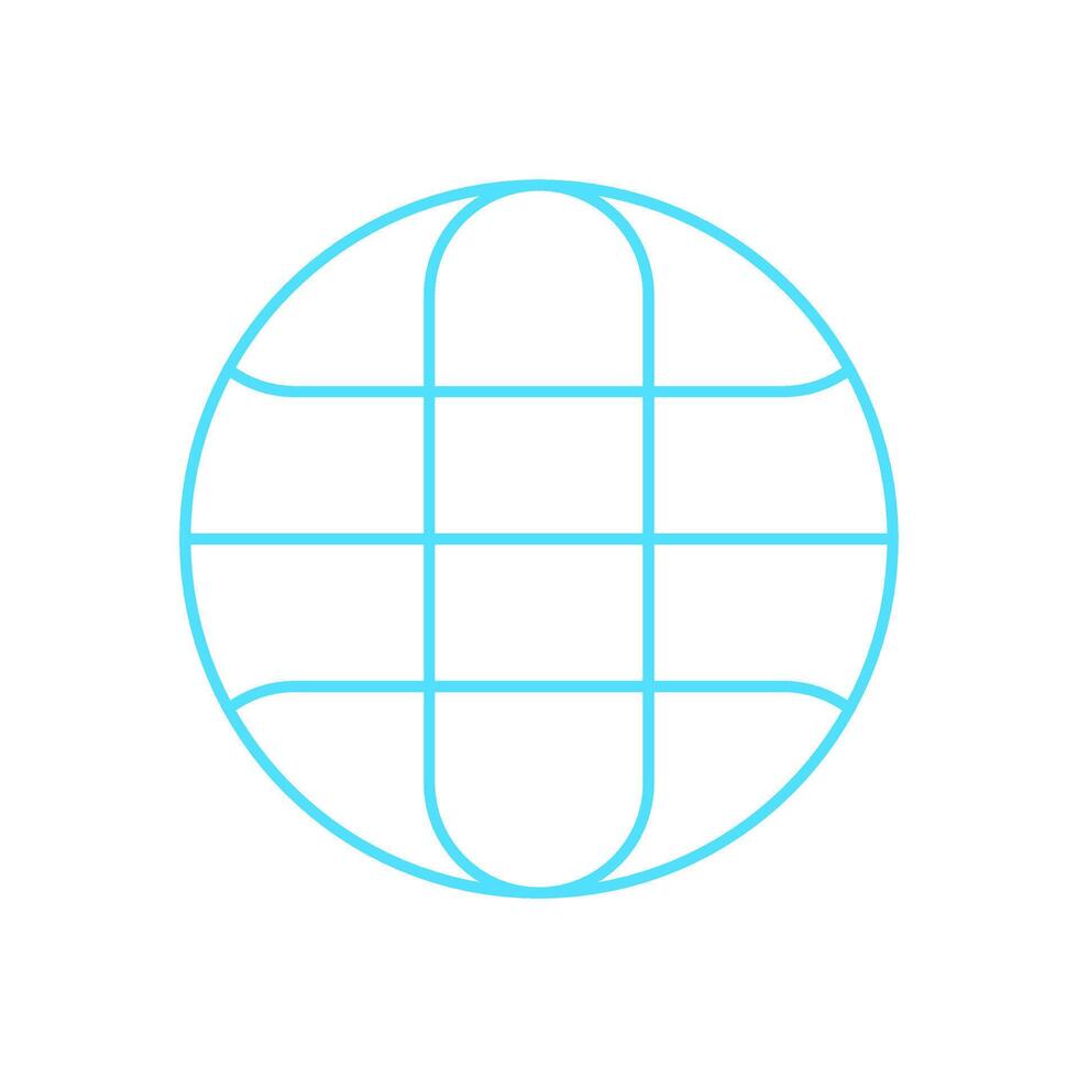 Y2k mesh planet logo, futuristic geometry grid element illustration, y2k abstract net pattern figure symbol, brutal art trendy 3d wireframe structure icon, 90s retro neon wire frame form object. vector