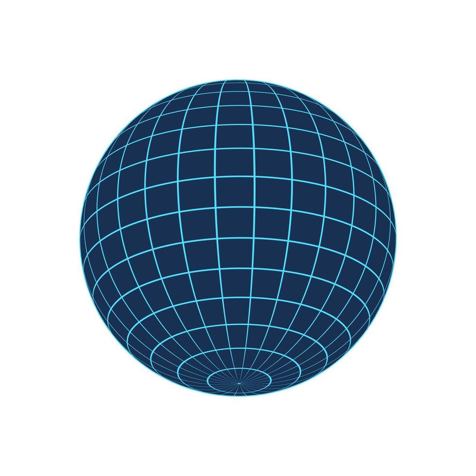 Y2k 3d mesh globe, cyberpunk trendy net figure object, vaporwave neon grid element icon, futuristic geometry mesh form illustration, brutal art abstract 3d wireframe structure symbol. vector