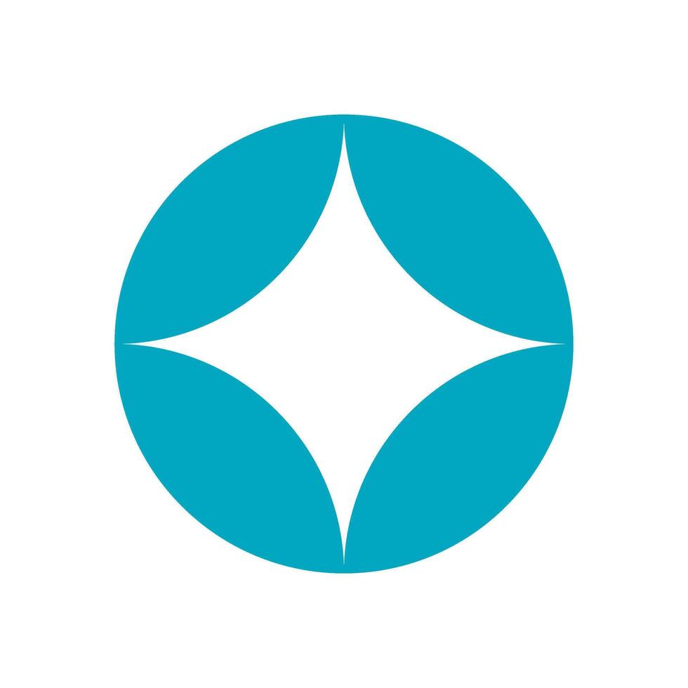 Bold geometric star icon. Simple abstract shape element. Modern symbol of brutalism, y2k aesthetic, and graphic design. Perfect for contemporary projects and artistic expressions. vector