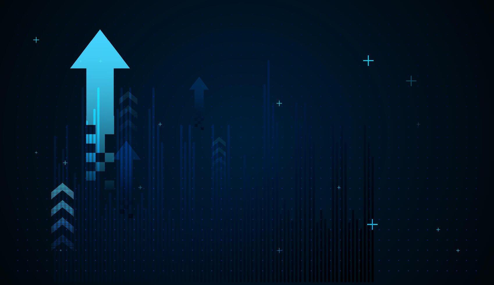 The financial growth and upward market trends on a futuristic grid background.up trend of forex concept illustration vector