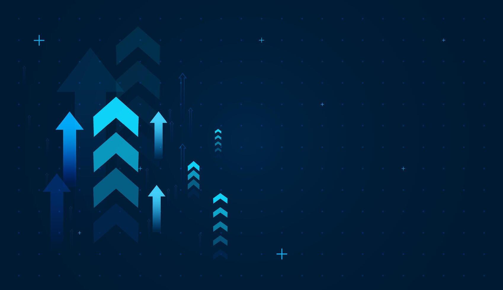 a glowing digital Arrows and layered arrows, this image conveys a sense of advanced technology and smart analytics. symbolizing business or personal growth and arrow concept vector