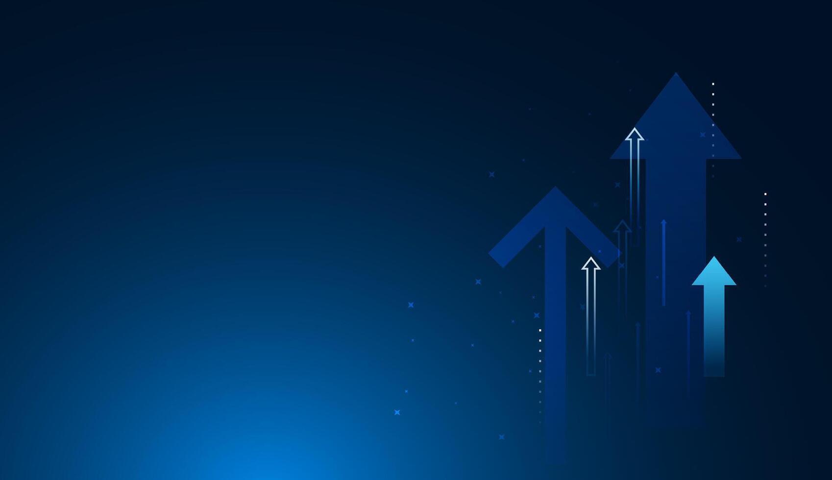 Multiple arrows ascending together represent unity, team progress, and the achievement of key business, and forward momentum. technological growth concept illustration vector