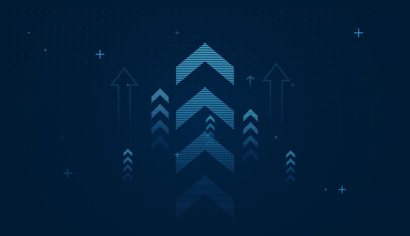 Groups of Various arrow sizes and gradients emphasize depth, direction, and hierarchical advancement in vetor and illustration vector