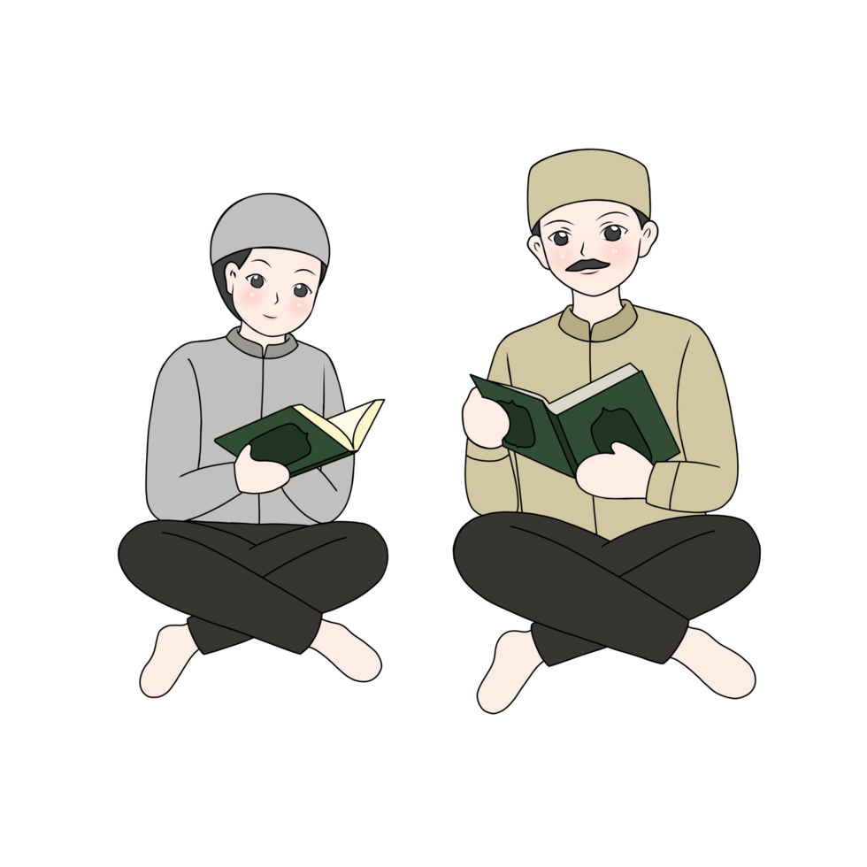 muslim people read quran png