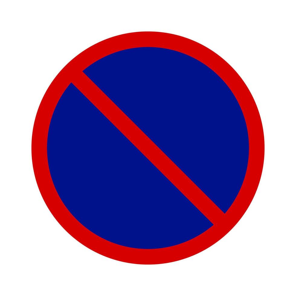 Don't Park Icon design, No Parking Traffic sign Clip art, Pictogram, Isolated Road and Transportation graphic elements design in Flat style vector