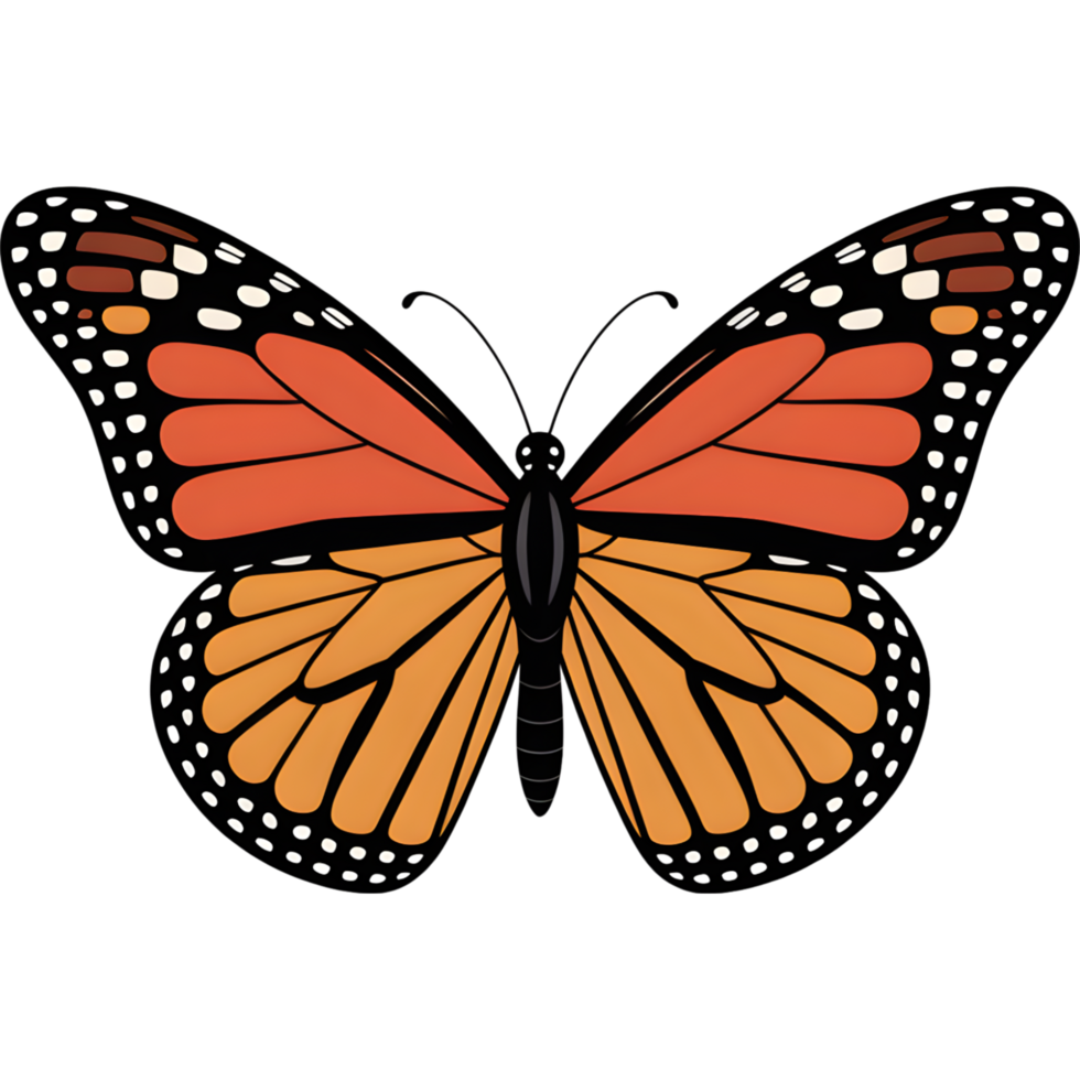 Monarch Butterfly with Open Wings png