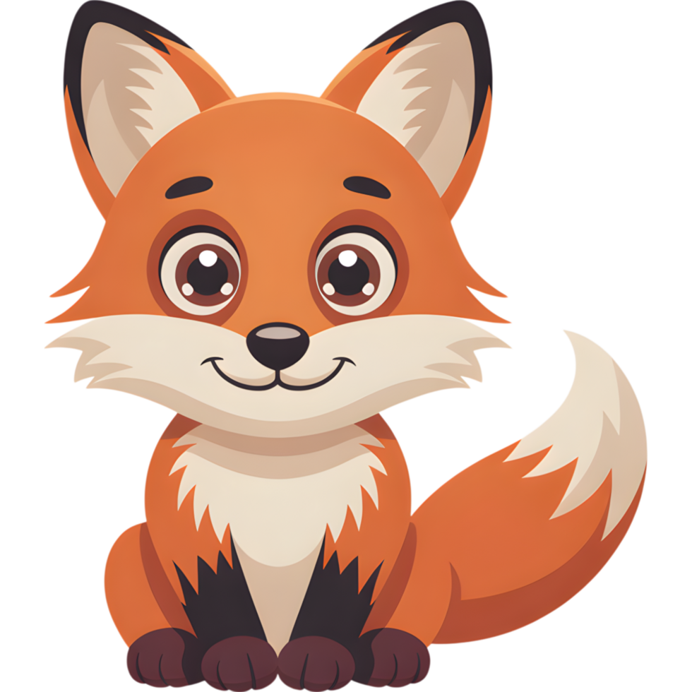 Playful Fox with a Bushy Tail png