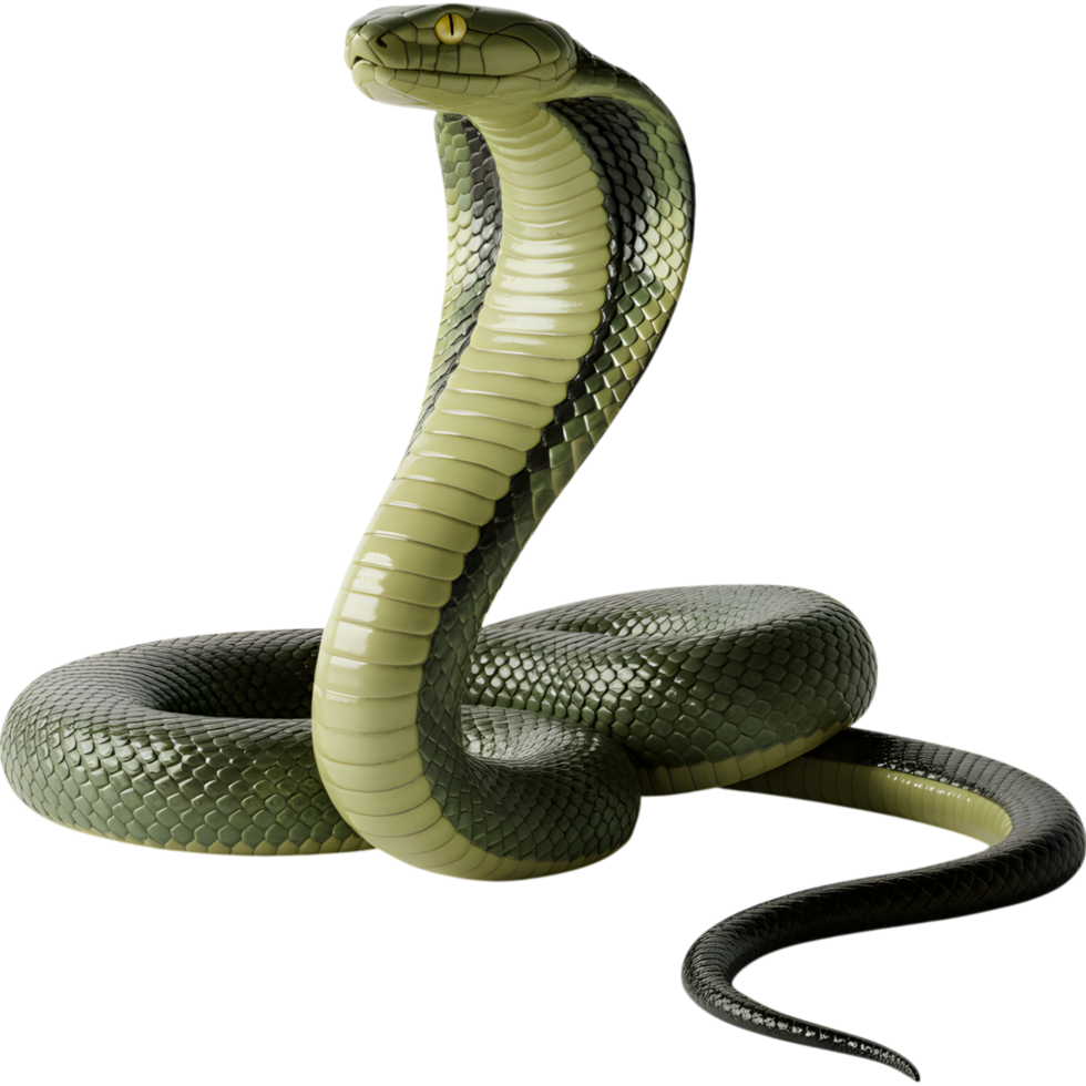 Cobra snake in a striking pose png