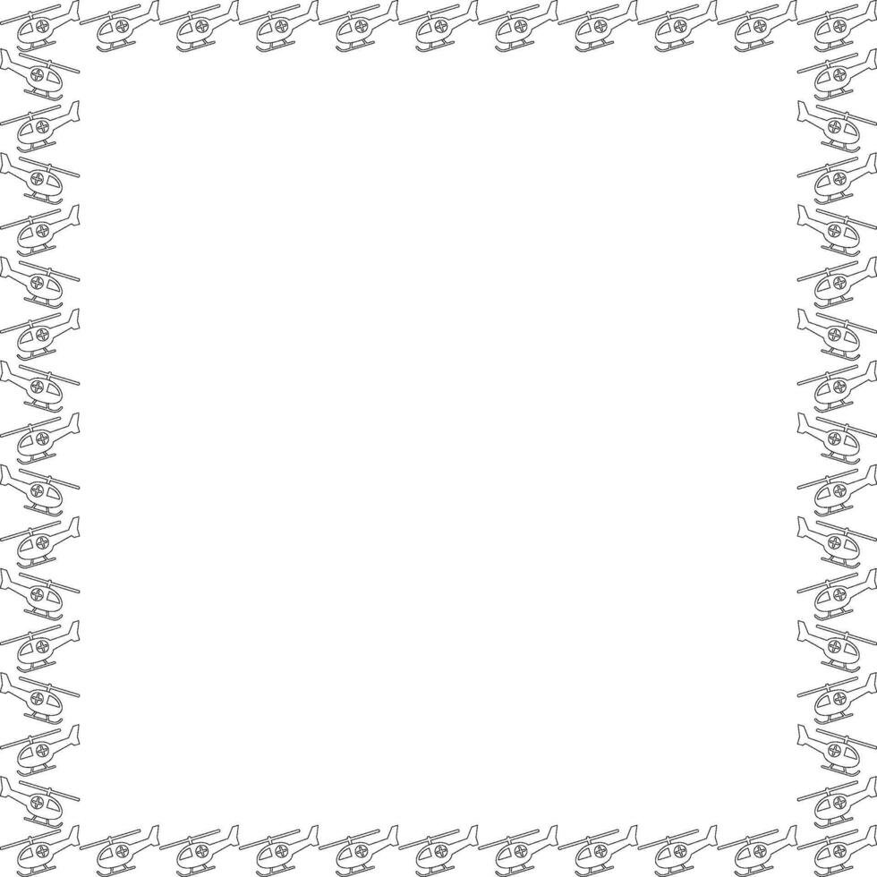 Helicopter simple frame. Simple stylish childish empty frame. Simple elements vector