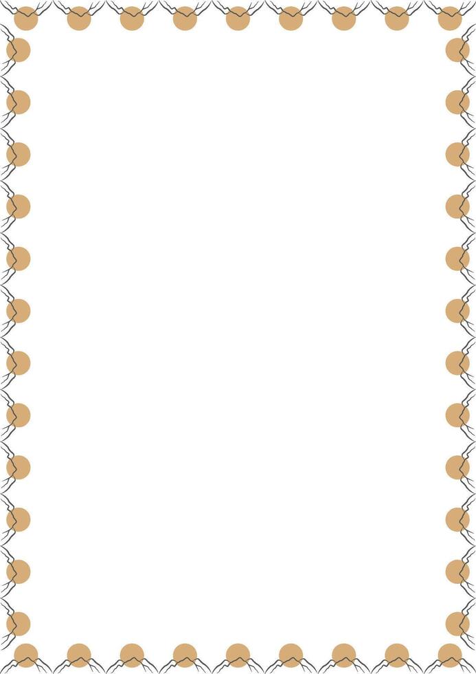Mountains sunset ink frame. Nature and camping landscape, hiking template vector