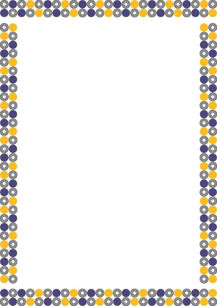 Doodle border with blobs colorful elements. Trendy template. Cute empty frame box vector
