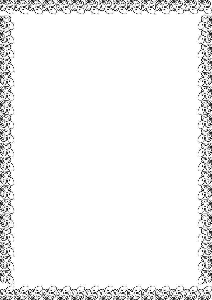 Octopus empty frame. sea life frame for text. Simple baby shower template element for design vector