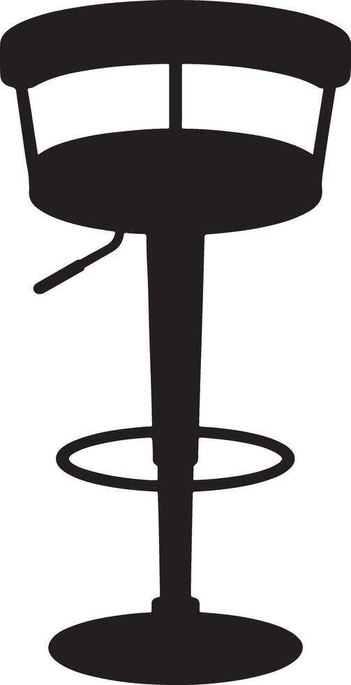 Adjustable height bar stool silhouette icon design illustration vector