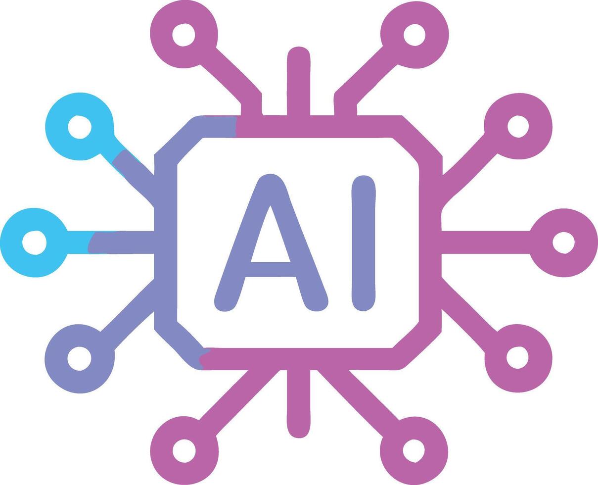 Ai technology circuit board icon design vector