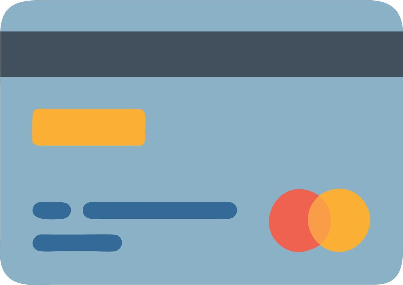Simple flat design credit card icon illustration vector