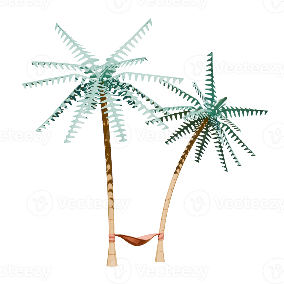Hammock Side View 3D Render Illustration png
