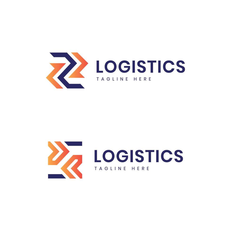 logistics logo design arrow mark trading exchange business collection vector