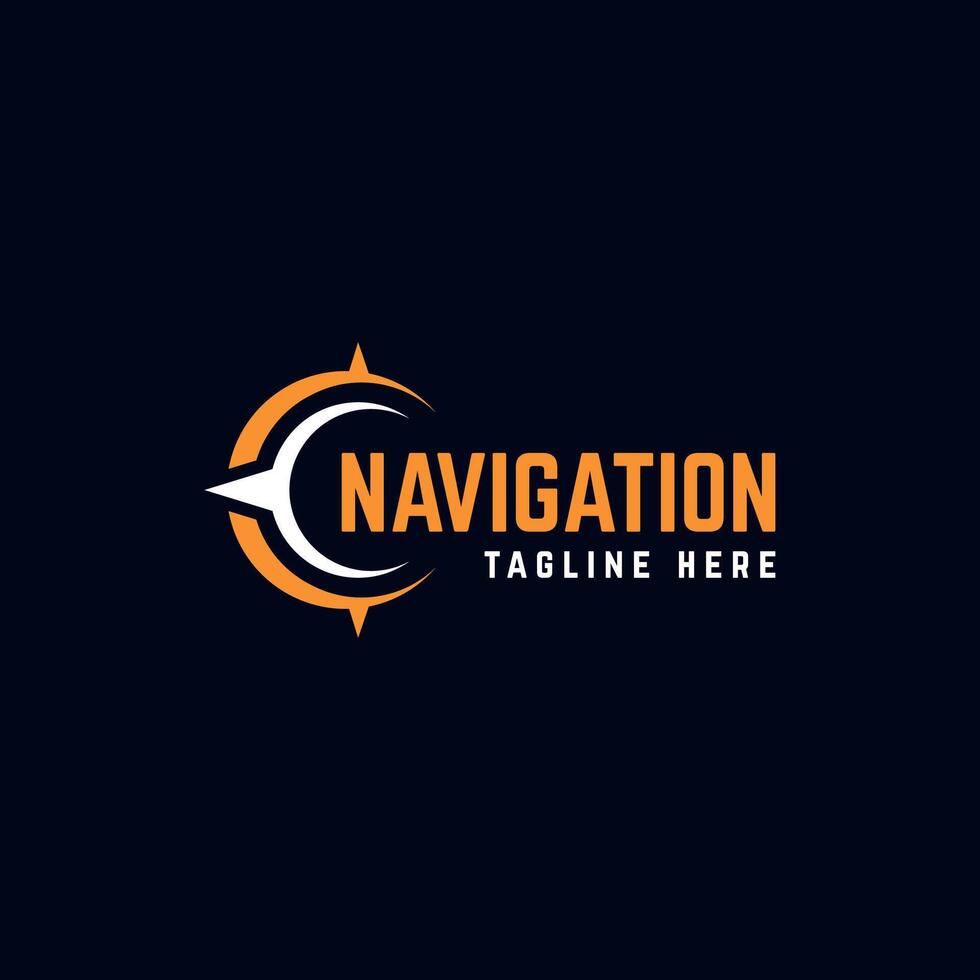 navigation wordmark logo compass way road route transportation vector