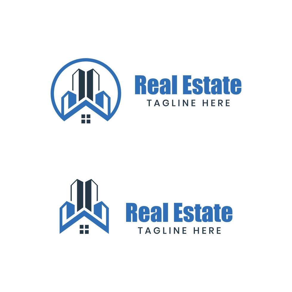real estate logo design concept modern house building minimal concept vector