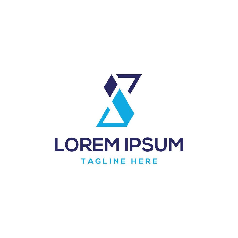 Letter mark SI logo design monogram initial mark modern unique shape concept vector