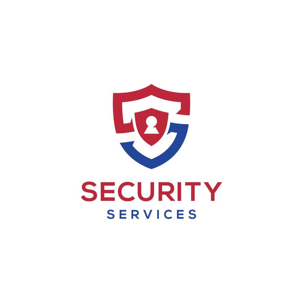security letter s logo design creative shield monogram lock sign security service vector