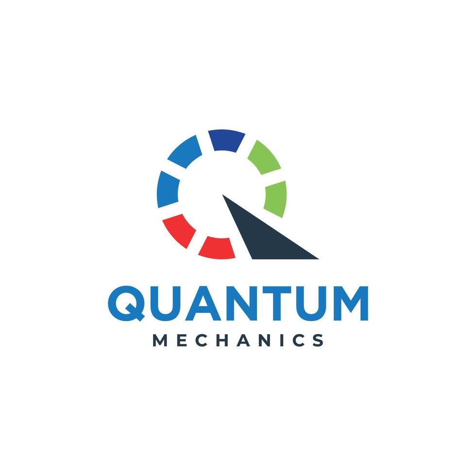 quantum logo design letter mark Q modern minimal concept vector