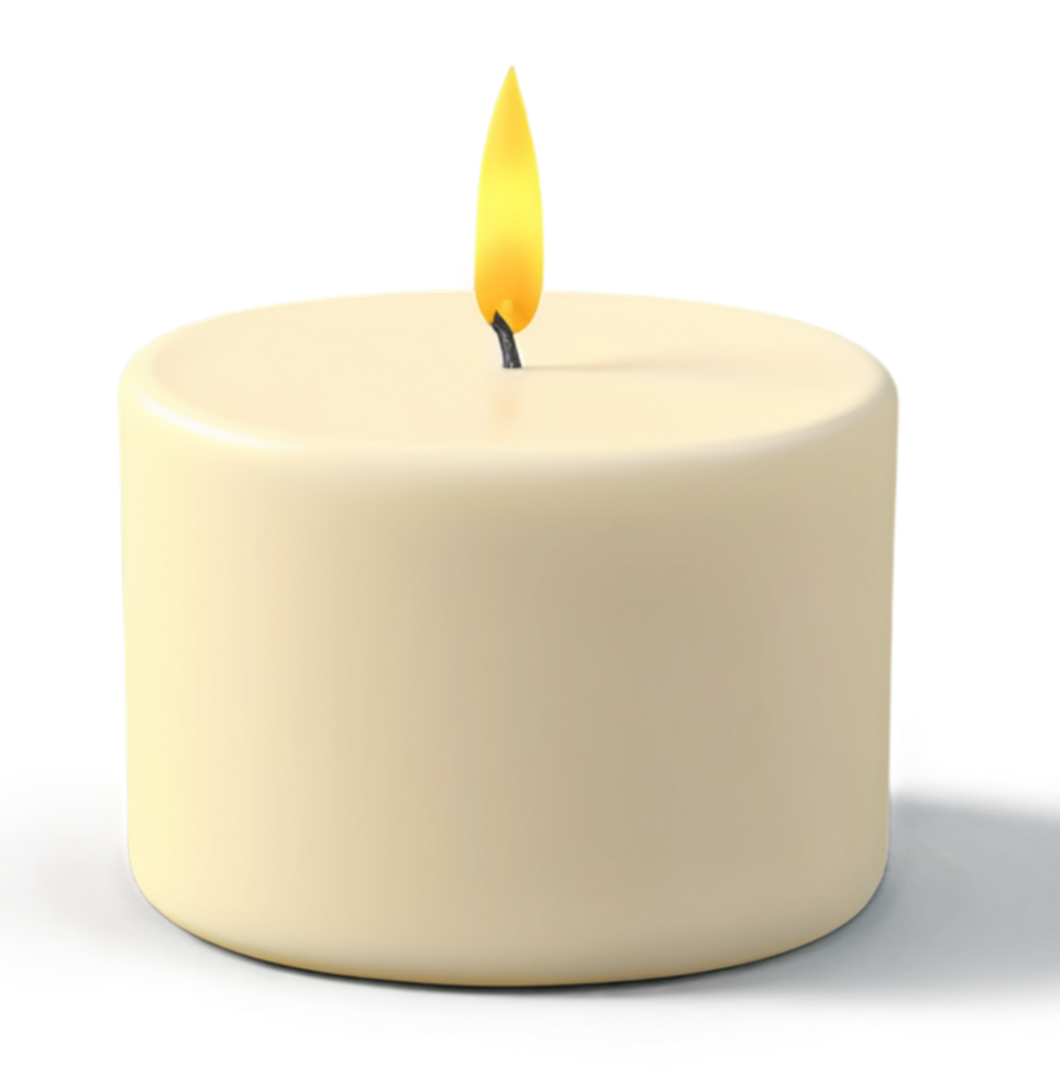 The candlelight glows warmly, illuminating a quiet evening with a gentle, comforting flicker. png