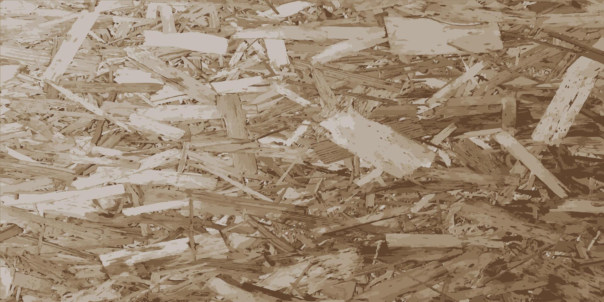 OSB board texture. Wood pressed shavings. illustration vector