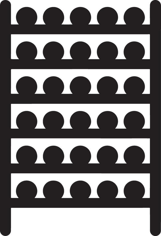 Black and white wine rack icon illustration vector