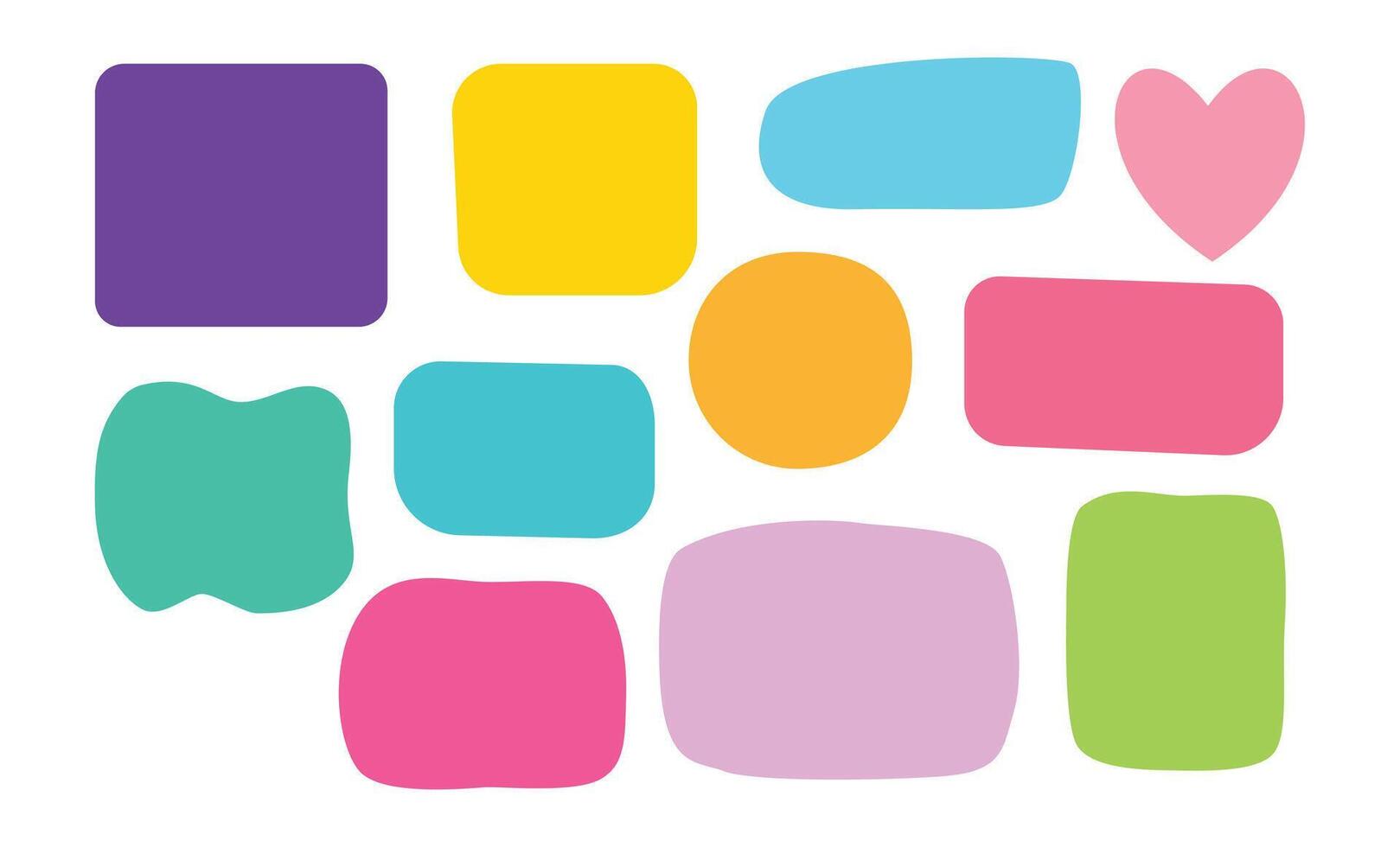 Hand drawn colorful abstract shapes on textured background for playful creative design and digital branding unique design Pro vector
