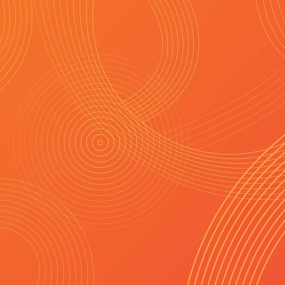 Abstract orange circular line pattern with dynamic waves and gradient background for modern design projects Fully editable, Fully manually created, EPS Pro vector